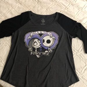 Torrid 3/4 sleeve Nightmare before Christmas tee